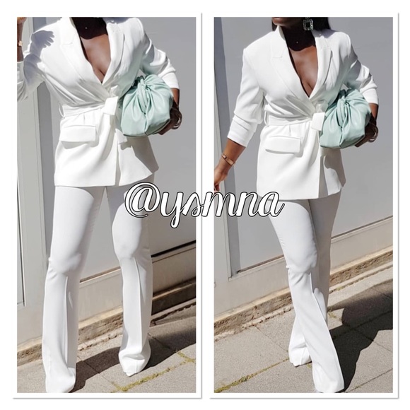 Zara belted blazer+ pants bloggers favorite - Picture 4 of 16